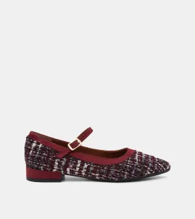 BALLERINE TWEED BORDEAUX