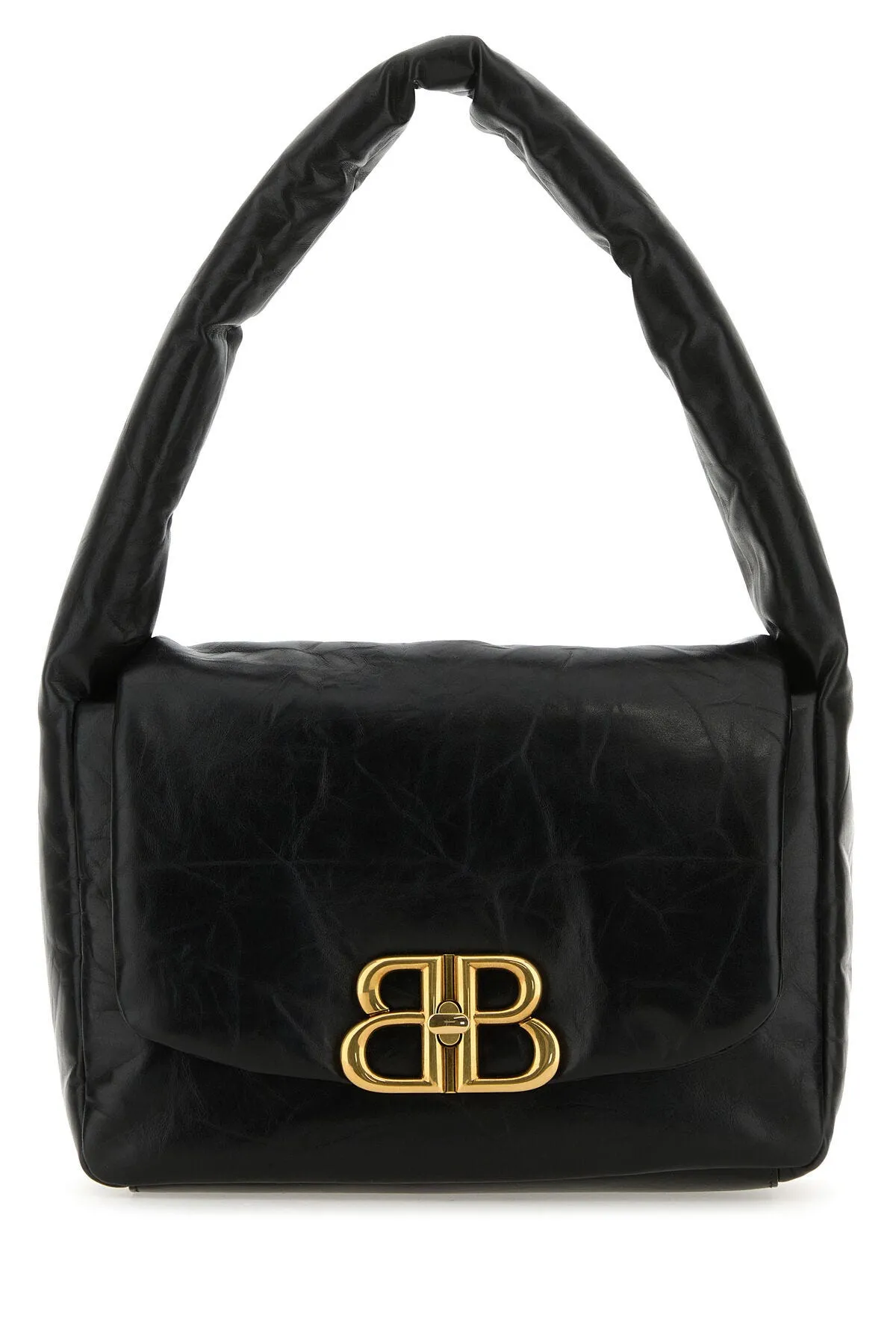 Black nappa leather small Monaco shoulder bag    