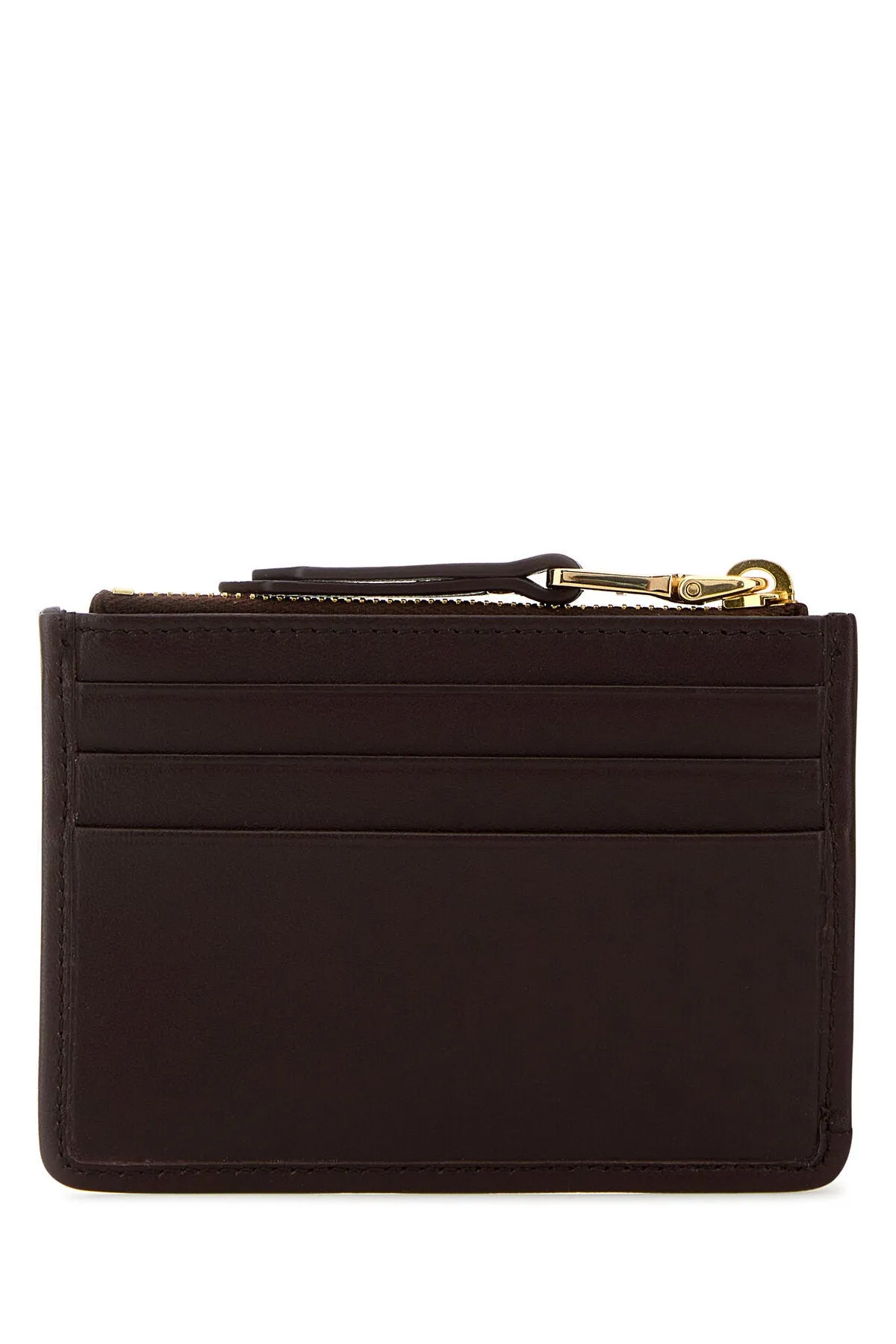 Brown nappa leather card holder    