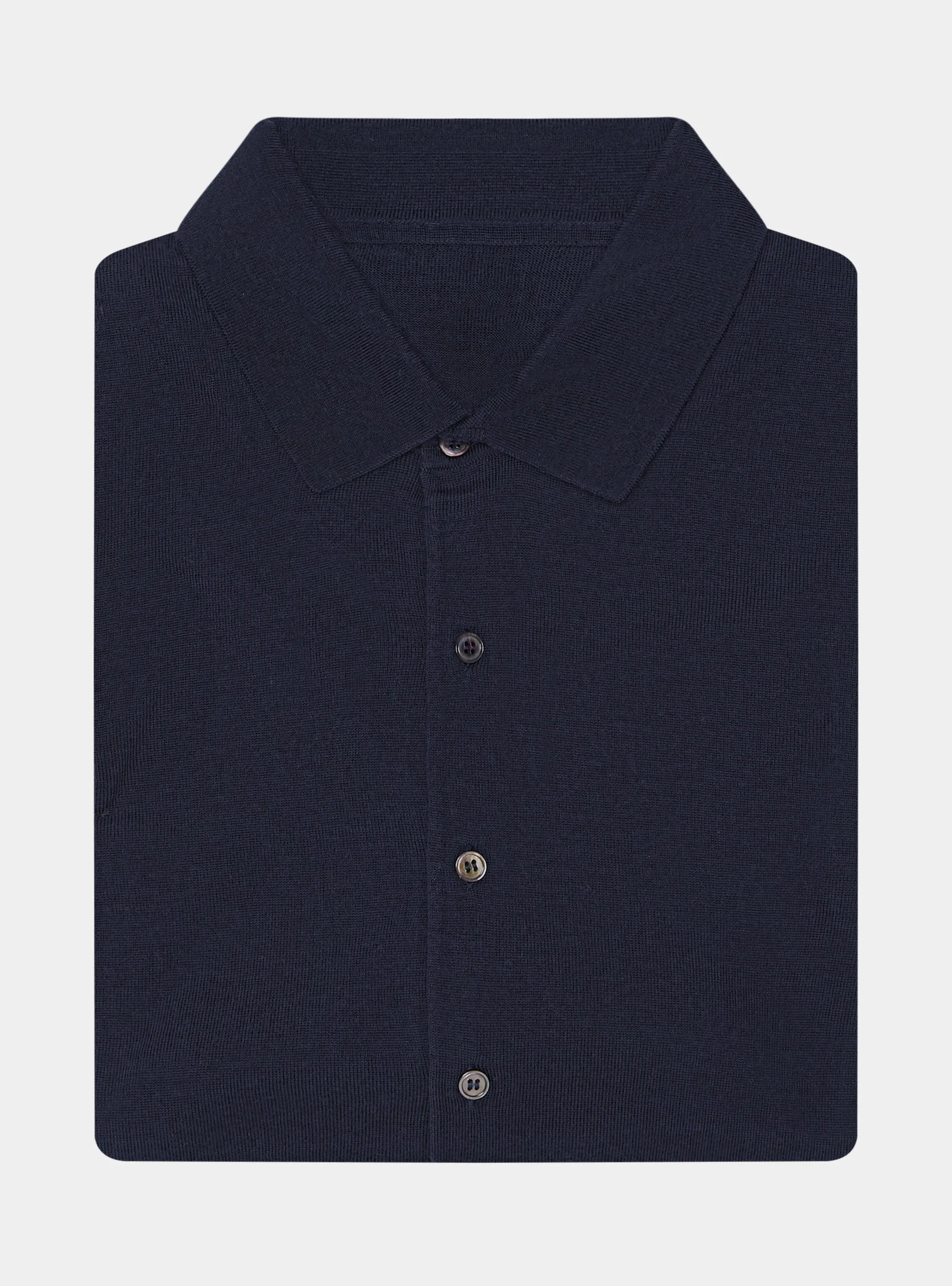Camicia in maglia in pura lana merino extrafine