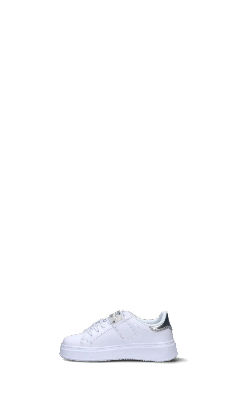 CANTASTORIE Sneaker bimba bianca/argento