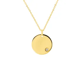 Collana Cerchio Sophia Oro Giallo 375/1000 Maglia Forzatina Diamante Bianco 0,01 ct 40+2 cm 1429336