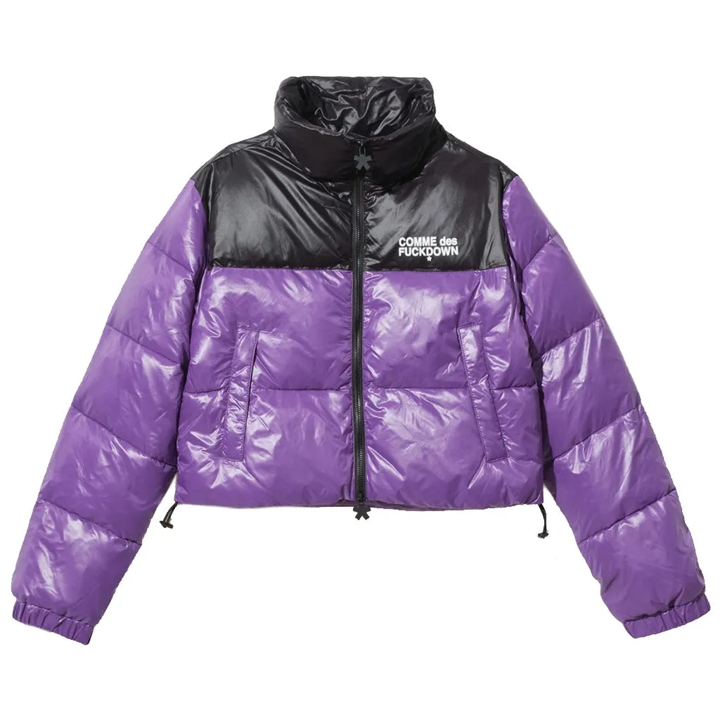 Comme Des Fuckdown piumino viola   