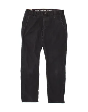 DOCKERS Mens Straight Chino Trousers W32 L30 Navy Blue Cotton
