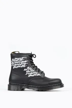 DR MARTENS X FUTURA 1460 EMB BLACK NAPPA