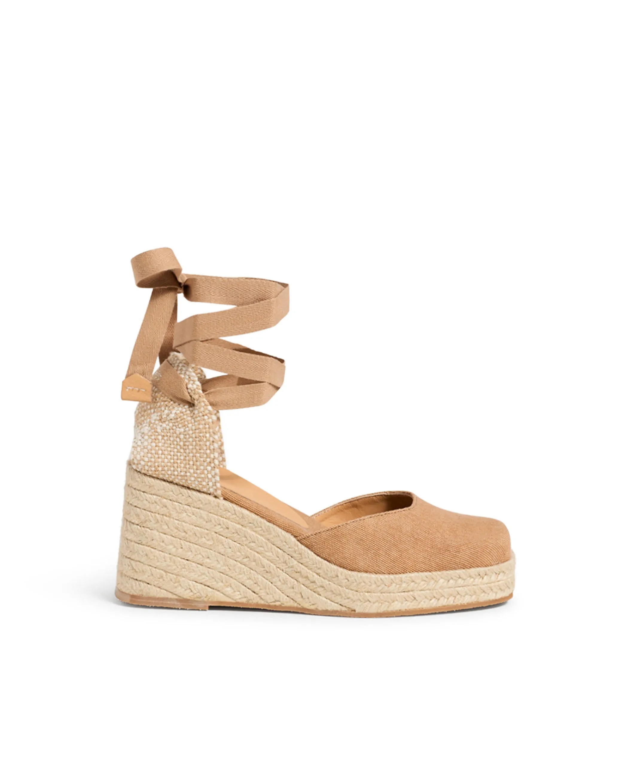 Espadrilla Tina Jute con zeppa tostado