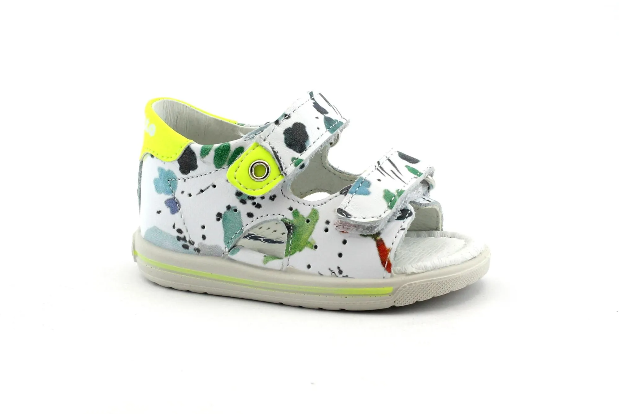 FALCOTTO ARIEL 0779 bianco scarpe sandalo bambino tallone strappi pelle