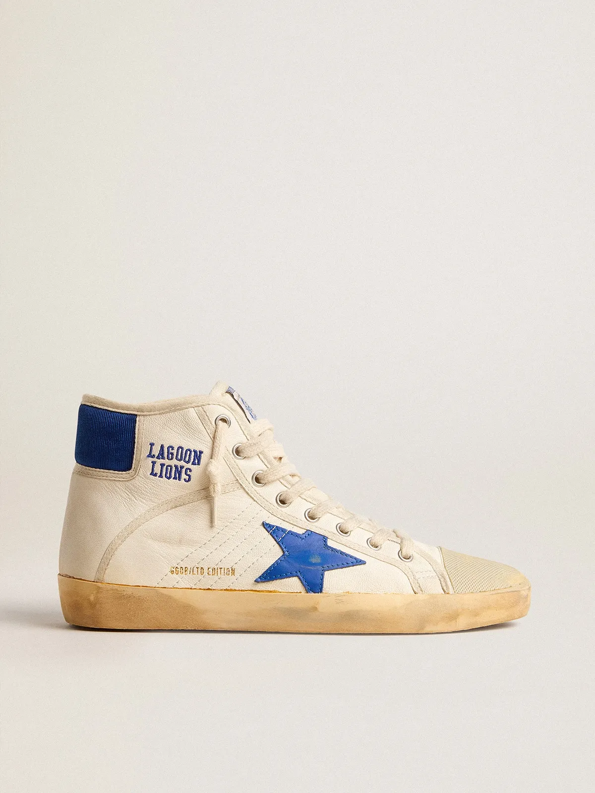 Francy Penstar Donna LAB in nappa con stella blu e talloncino in nylon