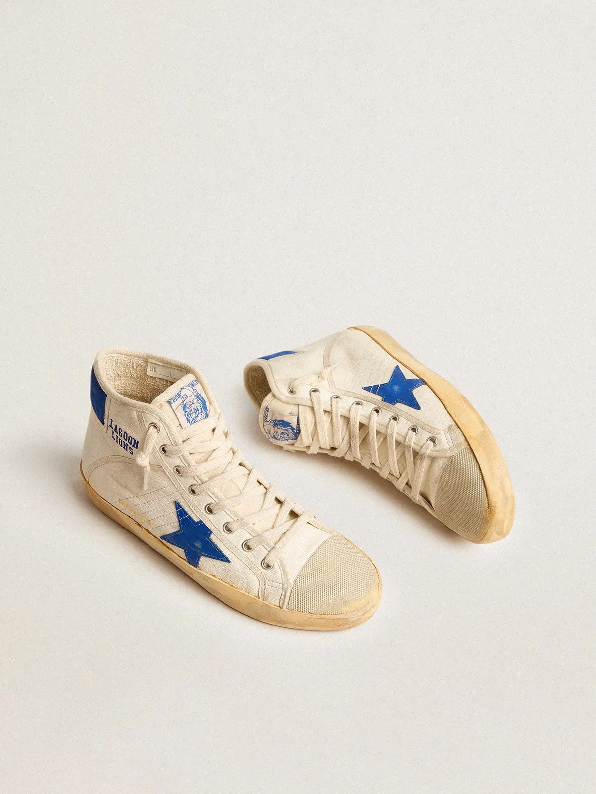 Francy Penstar Donna LAB in nappa con stella blu e talloncino in nylon