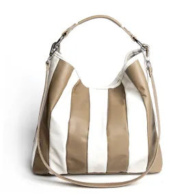 Laura Di Maggio  ---------    ------------Sacca in pelle nappa trapuntata taupe
