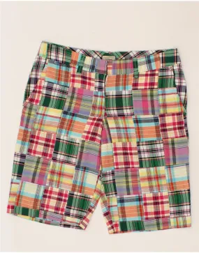 L.L.BEAN Womens Chino Shorts US 10 Large W32 Multicoloured Check Cotton