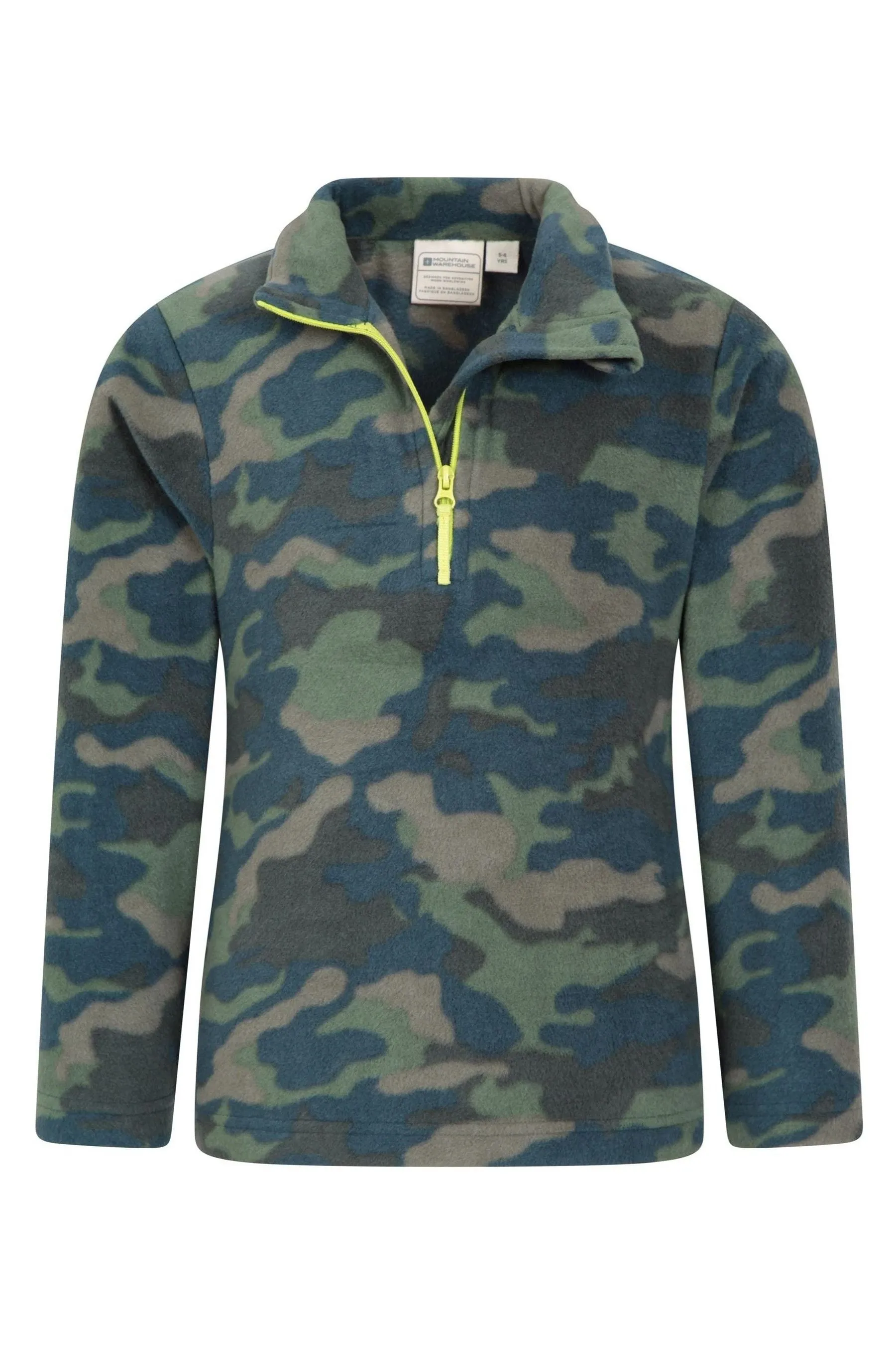 Mountain Warehouse Pursuit - Pile stampato con mezza zip per bambini    