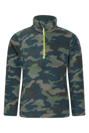 Mountain Warehouse Pursuit - Pile stampato con mezza zip per bambini    