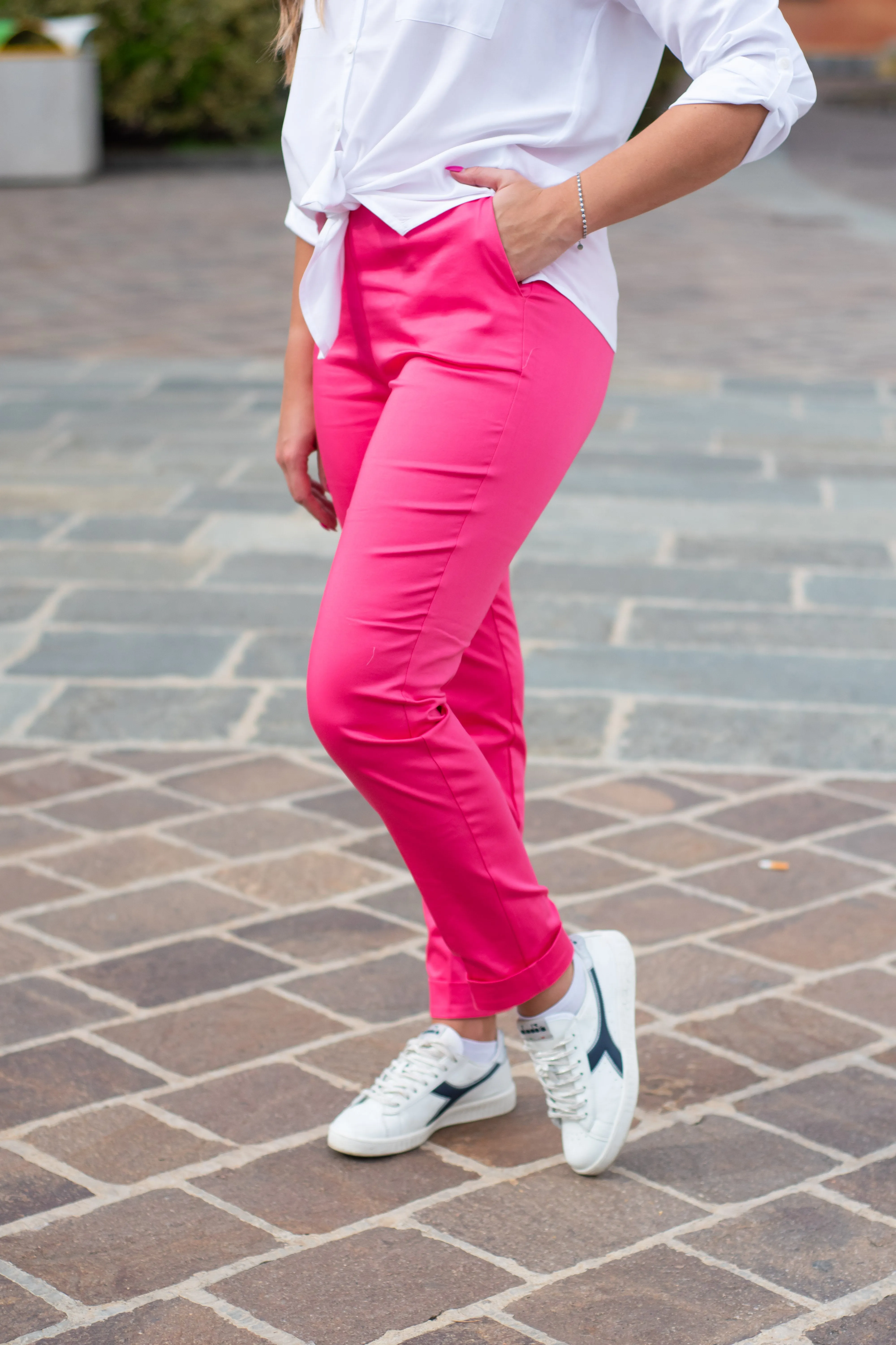 Pantalone chino slim con tasche Ragno