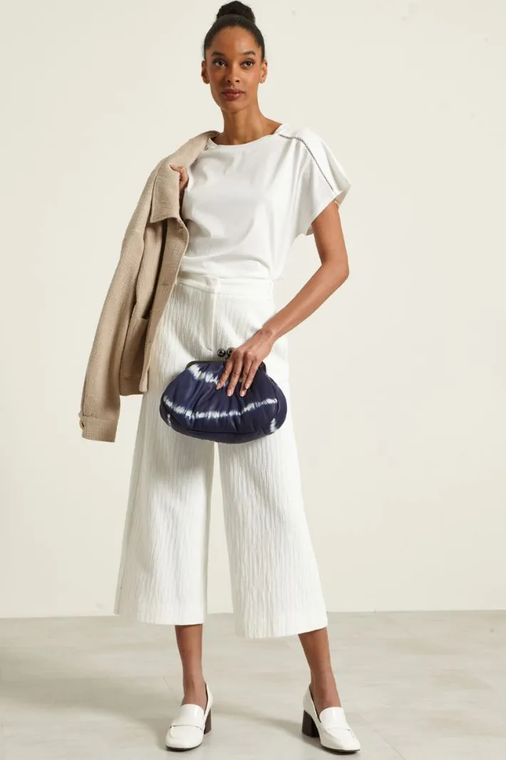 Pantaloni ampi cropped