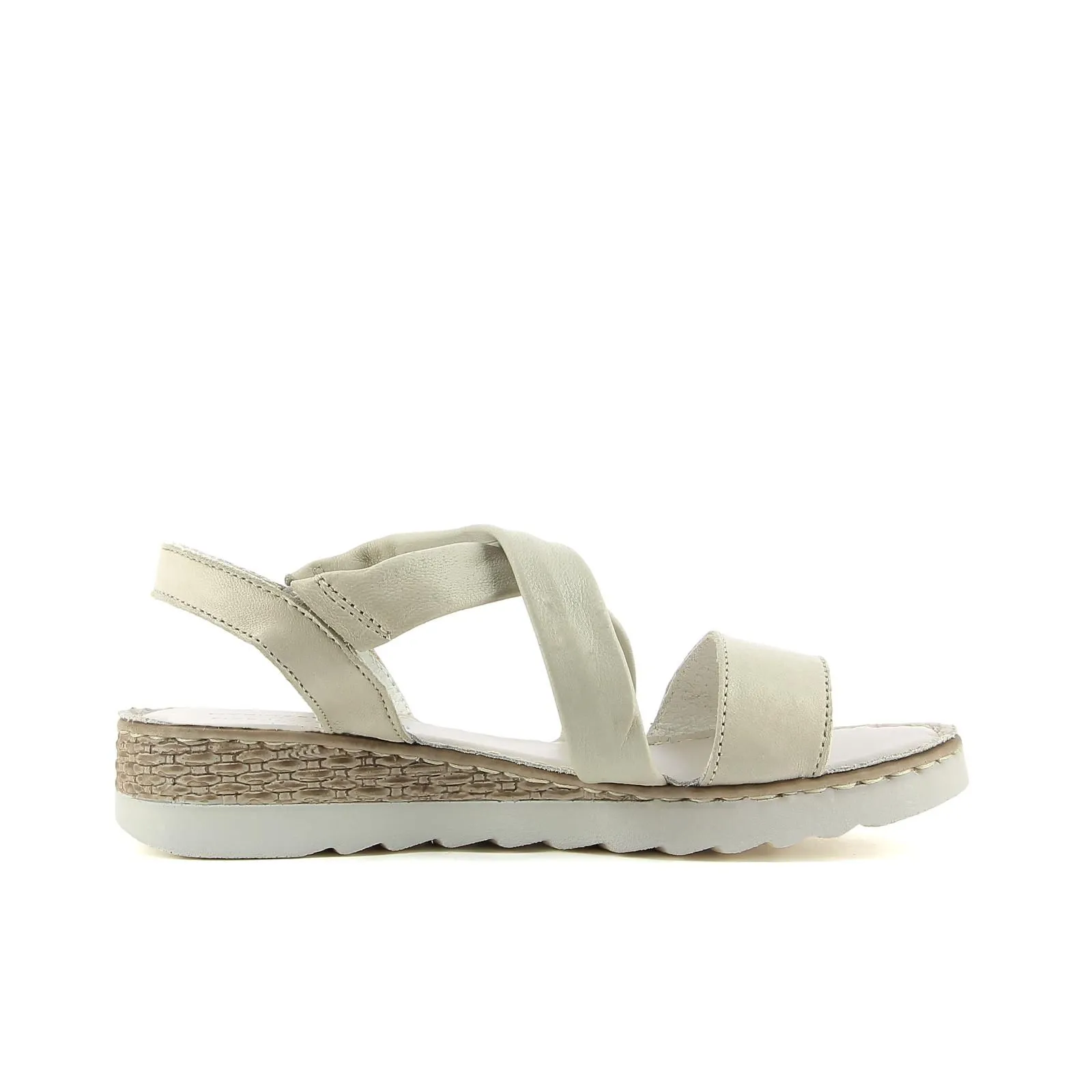 Sandali casual grigi con fasce ad incrocio