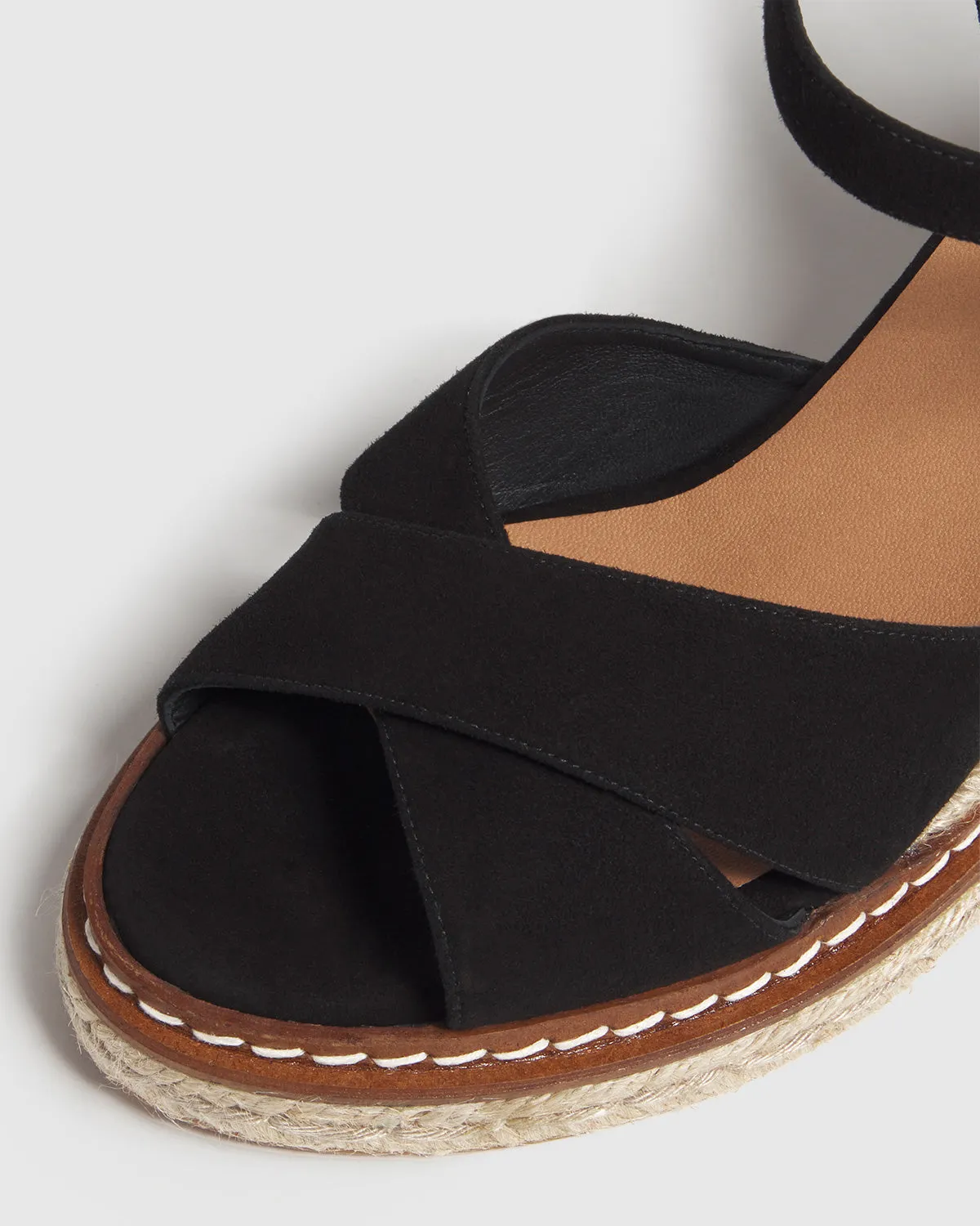 Sandalo espadrilla Blaudia zeppa nera
