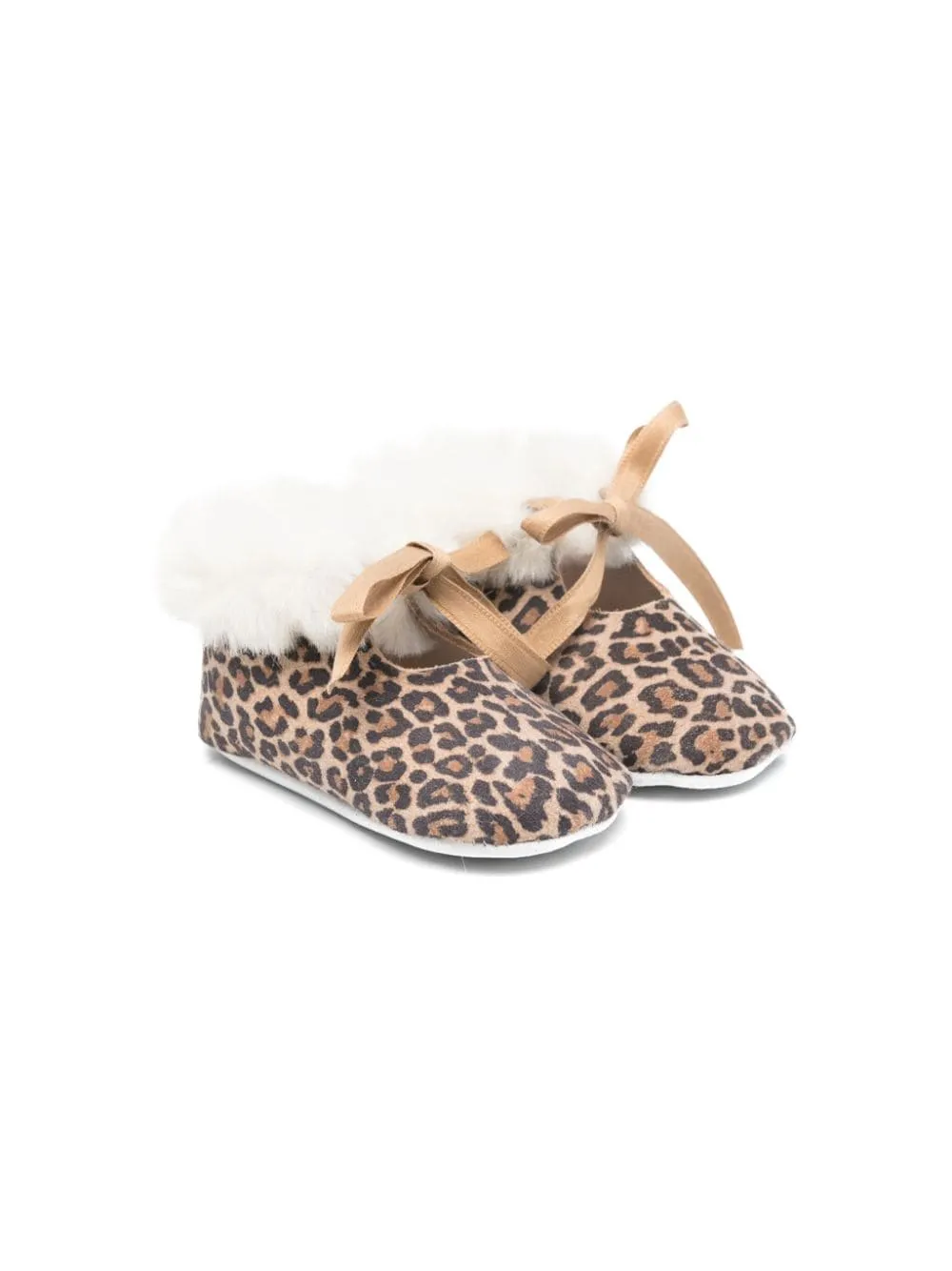Scarpe primi passi per neonata Tartine Et Chocolat beige con stampa leopardata
