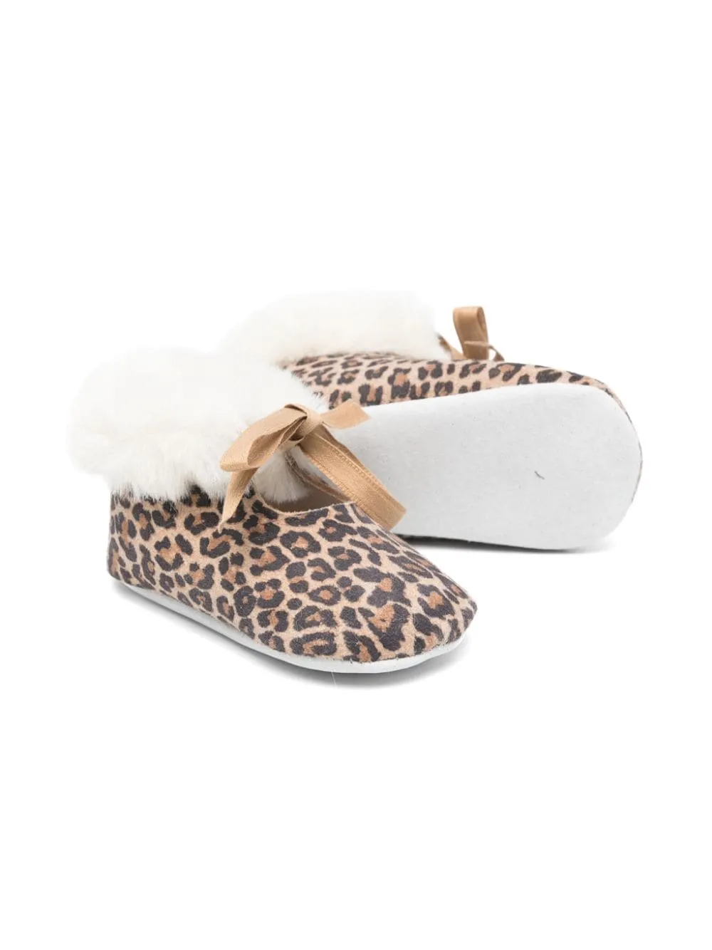 Scarpe primi passi per neonata Tartine Et Chocolat beige con stampa leopardata