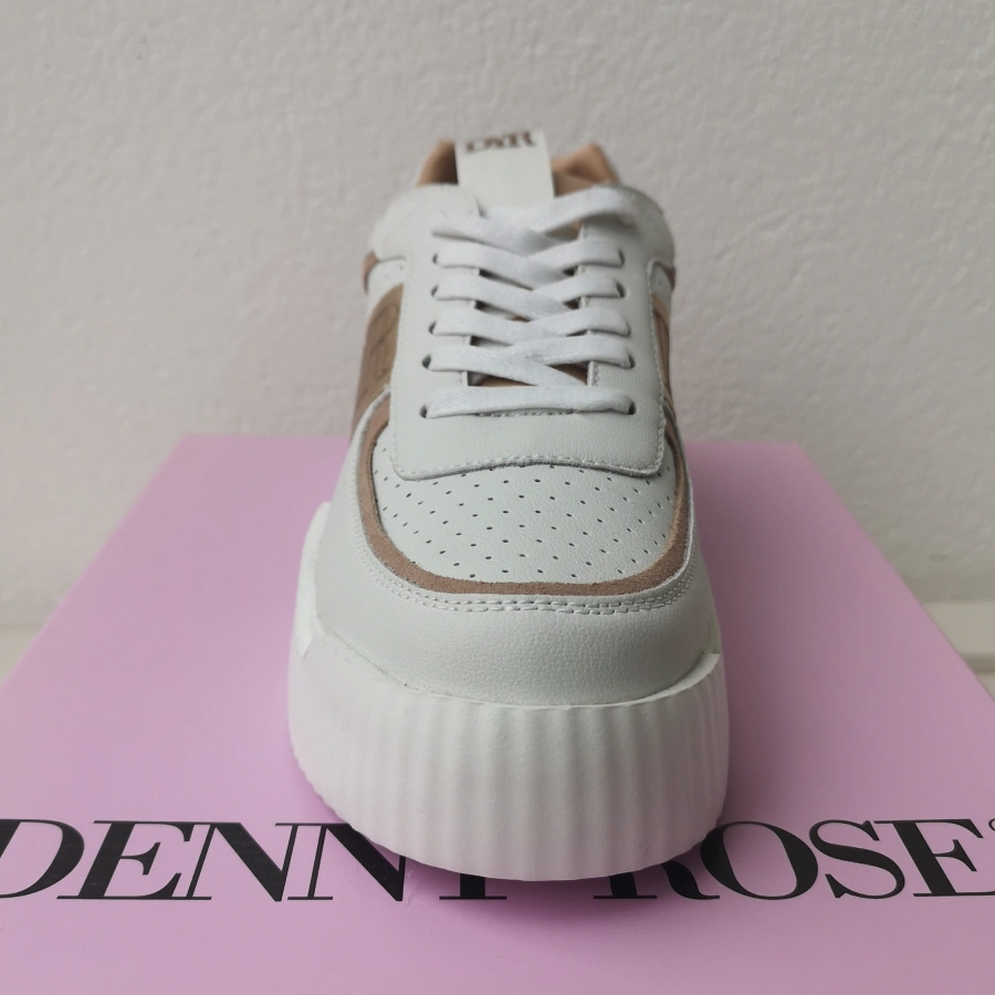 Sneaker Denny Rose bianca e beige