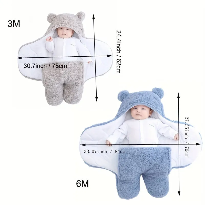 Super Morbido Sacco a Pelo per Bambini in Pile Fluffy Coperta Neonata Calda Ragazzo Ragazza Abbigliamento Infantile Dormire Nurs