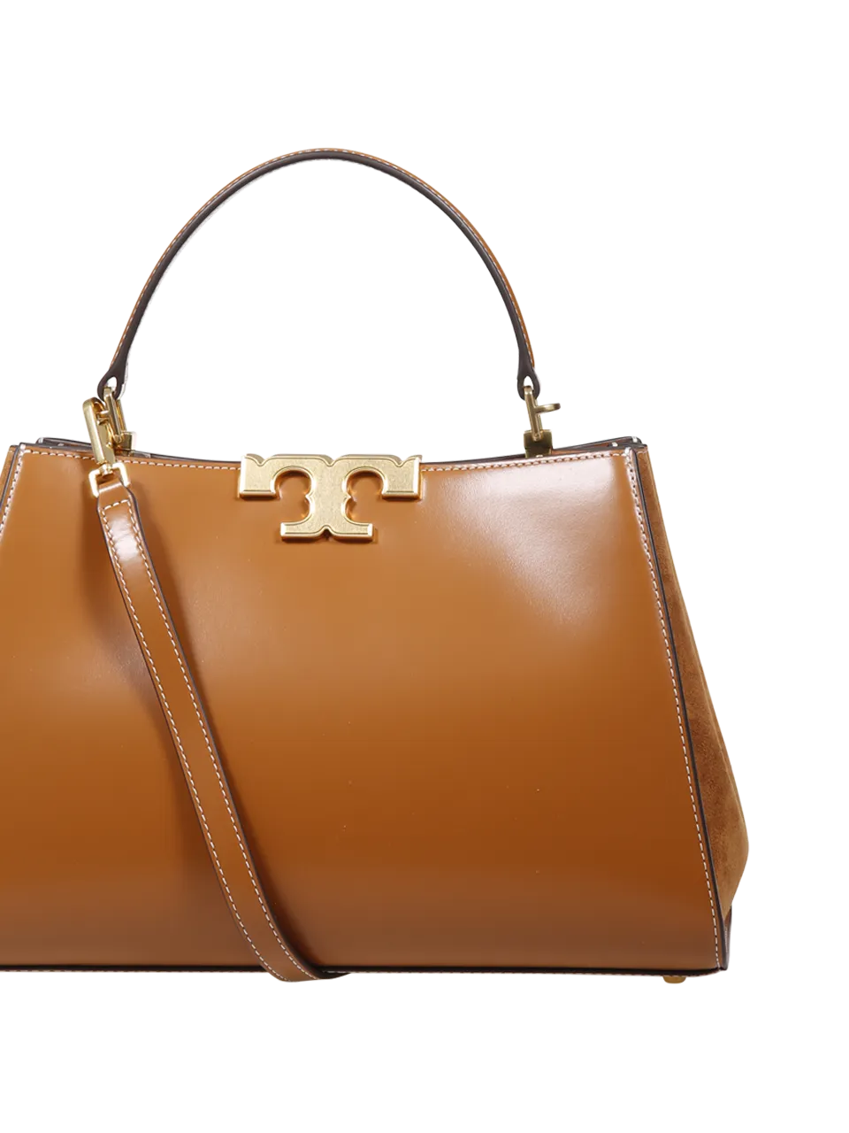 WOMAN TORY BURCH BROWN CALF LEATHER ELEANOR TOP CASE